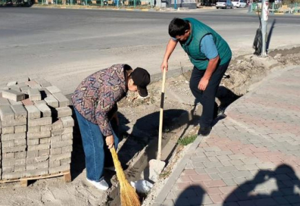 ТҮРКІСТАН: Сайрамда сенбілік жұмыстары жалғасып жатыр